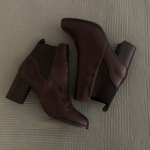H&M Burgundy Booties